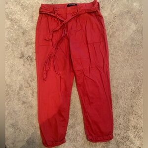 Size 8 Red Paperbag Pants